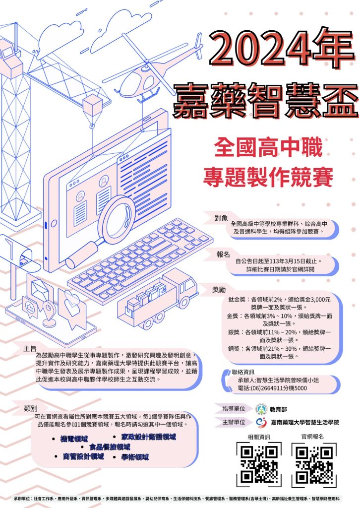 2024年嘉藥智慧盃全國高中職專題製作競賽海報