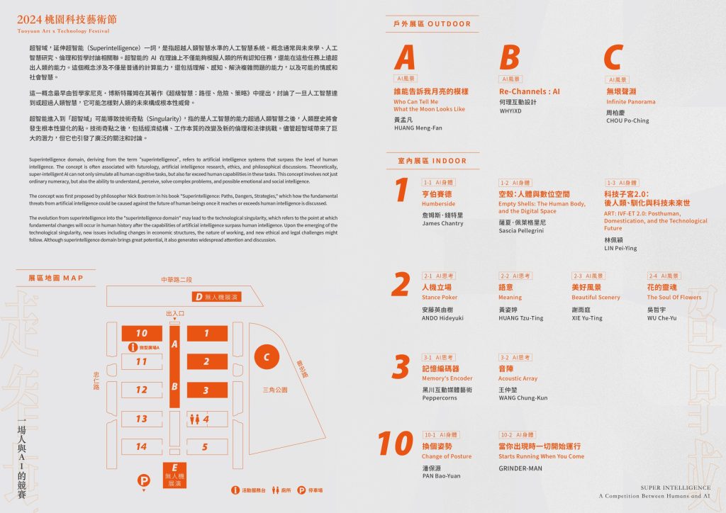 2024 TAxT桃園科技藝術節:超智域 一場人與AI的競賽海報