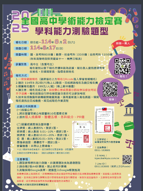 學科能力測驗題型海報